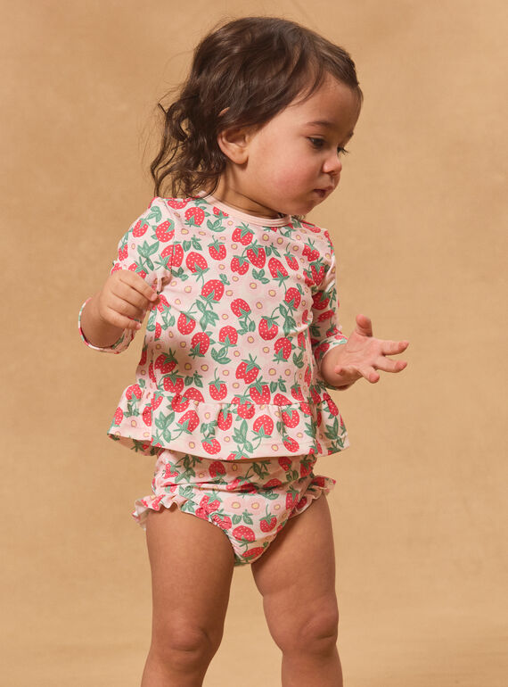 T-shirt de bain UPF 50+ imprimé fraise MITIANA / 25E4BFC1TUV001