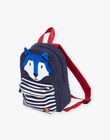 Sac à dos à rayures et animation loup en canvas DASACAGE / 22H4PGE1BESC205