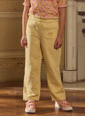 Pantalon jaune brodé MLAPANETTE / 25E2PFK1PANB104
