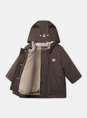 Parka 2 en 1 marron ou beige imprimé ours à manches longues Bébé Garçon NINATHAN / 25H1BGE1PAR816