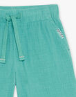 Short turquoise foncé en gaze de coton FLUMINAGE / 23E3PGQ3BERC217