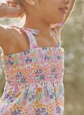 Débardeur à smock écru à imprimé fleuri FLEDEBETTE / 23E2PFS1DEB001