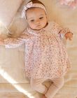 Ensemble robe, bandeau et legging écru à fleurs FOSTINE / 23E0CF73ENS321