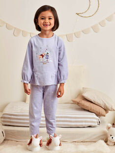 Ensemble pyjama bleu lavande motif fantaisie enfant fille BEBACIETTE / 21H5PF72PYJ326