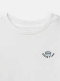 Lot de 2 t-shirts à rayures ou blanc uni Garçon  NUIRIBAGE / 25H5PGC1HLI001