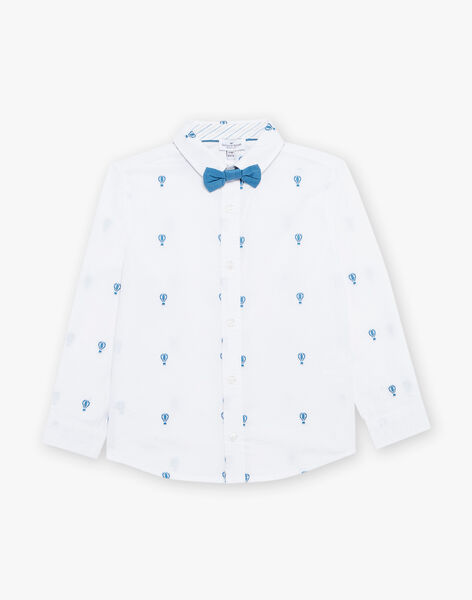 Chemise blanche retroussable avec broderies FREBRAGE / 23E3PGI3CHM000