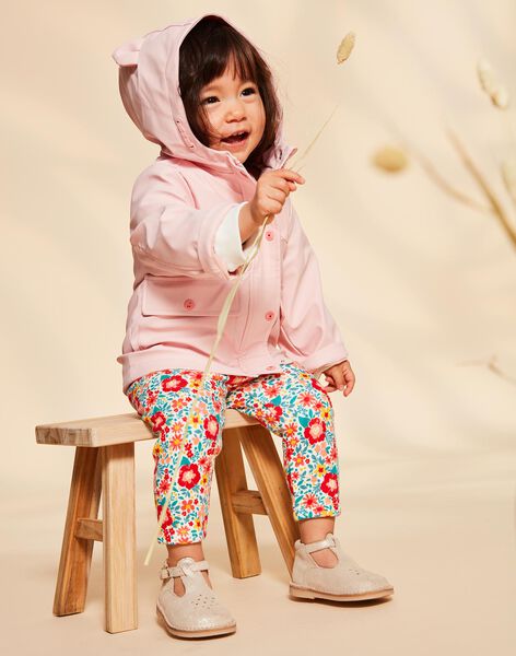 Imperméable rose ciré à capuche 3 en 1 FIMARION / 23E1BF51IMP318