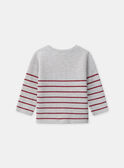Pull gris avec patch raton laveur Bébé Garçon NAISIDOR / 25H1BGP1PULJ920