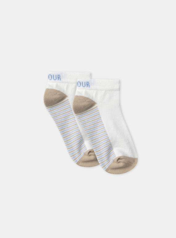 Chaussettes écrues jacquard "amour" MRESOCAGE / 25E4PGL1SOQ632