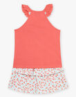 Débardeur et jupe short rouge et bleu en jersey FRUVETTE / 23E2PFU2ENSF507