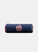 Trousse bleu marine et rose paillettés  imprimé pommes Fille NOTROUETTE / 25H4PFP1TRO070