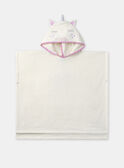 Poncho de bain écru à capuche  MRUCAPETTE / 25E4PFC3CDB001