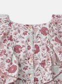 Robe imprimé fleuries avec volants aux épaules et manches longues Fille NIVOLETTE / 25H2PFL2ROB001