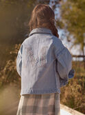 Veste en jean brodée « M » dans le dos MIJACKETTE / 25E2PF91VESP272