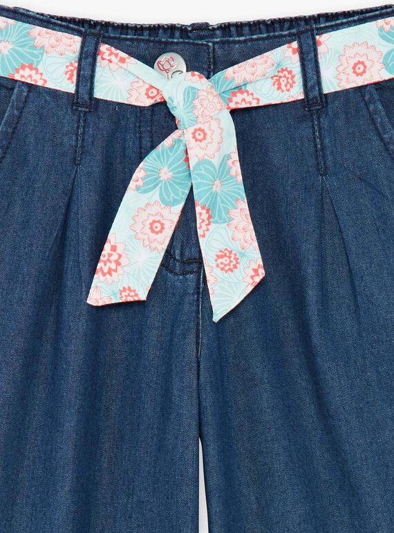 Pantalon large denim avec ceinture ZEPALAZETTE / 21E2PFI1PANK005