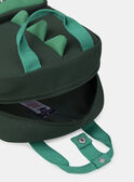 Sac à dos vert avec poche avant imprimé dinosaure Garçon NISACAGE / 25H4PGS1BESG633