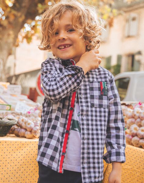 Chemise blanches à carreaux FECHEMAGE / 23E3PGB1CHMC243