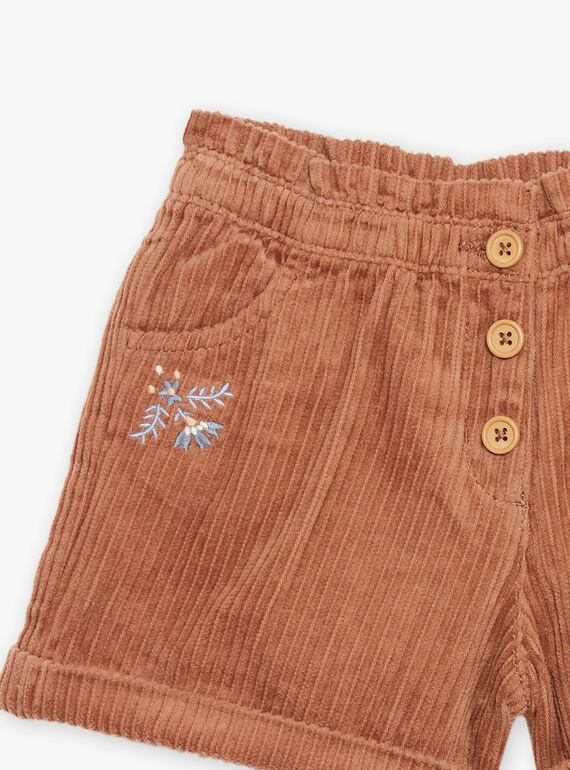 Short brun en velours DIASHOETTE / 22H2PFY1SHOI802