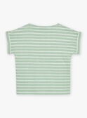 T-shirt vert à rayures écrues FUCLASSAGE / 23E3PGN2TMCG624