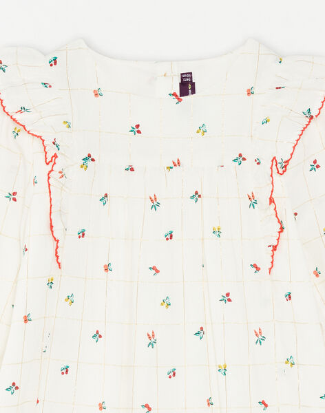 Robe écrue à volants FEDRETTE / 23E2PFB1ROB001