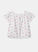 Blouse manches courtes cerises coeurs MAULIA / 25E1BFQ1CHE000