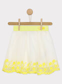 Jupe blanche et jaune RYEFOETTE / 19E2PFS1JUP001