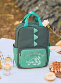 Sac à dos vert avec poche avant imprimé dinosaure Garçon NISACAGE / 25H4PGS1BESG633
