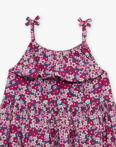 Robe longue cassis à imprimé fleuri FRULUETTE 2 / 23E2PFX4RBSD302