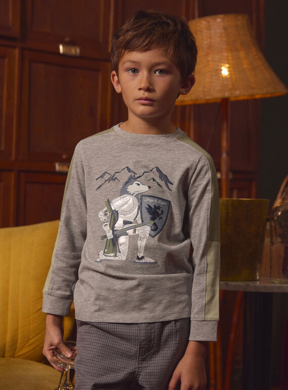 T-shirt Gris Chevalier  LADOUBAGE / 24H3PGQ1TMLJ920
