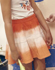 Jupe courte orange foncé tie ans dye FLYJUPETTE / 23E2PFR1JUP407