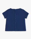 T-shirt bleu nocturne avec animaux FAMAEL / 23E1BGN1TMC713