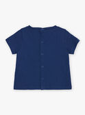 T-shirt bleu nocturne avec animaux FAMAEL / 23E1BGN1TMC713