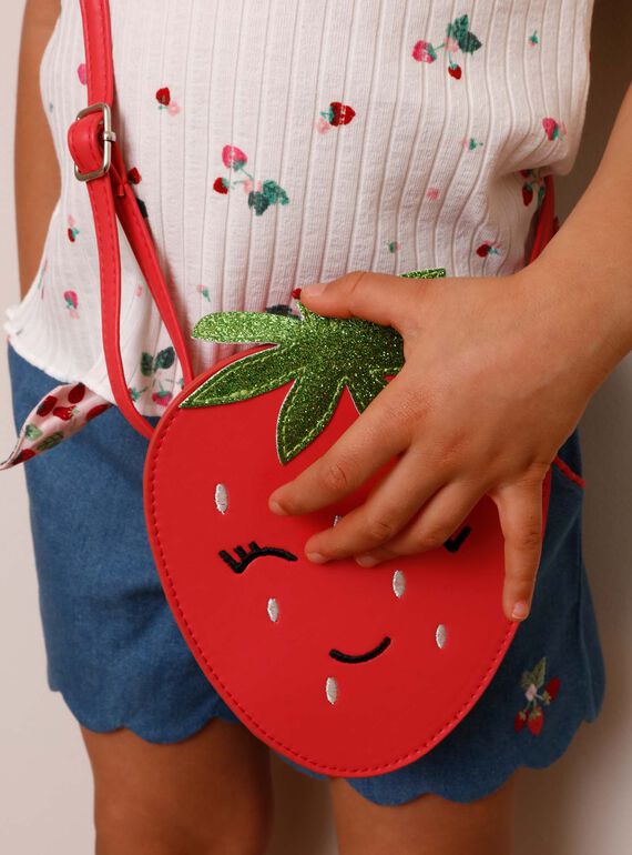 Sac besace fraise  ZOFRAISETTE / 21E4PFJ1BESD323