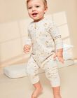 Grenouillère beige clair thème jungle FEDORIAN / 23E5BG25GREA011