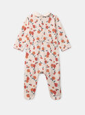 Grenouillère écrue imprimé fruits Bébé Fille NEBILLIE / 25H5BFB2GRE114