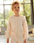 Veste écrue en popeline à broderies fantaisie FREVETETTE / 23E2PFI1VES005