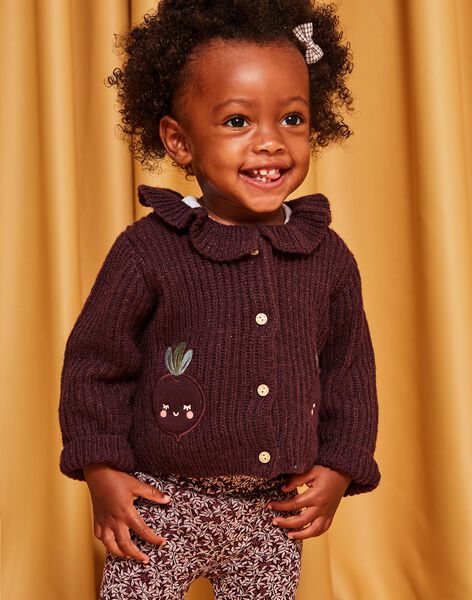 Gilet en tricot prune DAKRISTINE / 22H1BFR1CAR709