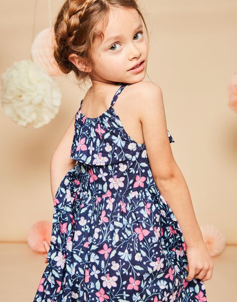 Robe longue bleu marine à imprimé fleuri FRULUETTE 1 / 23E2PFX2RBS070