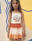 Jupe courte orange foncé tie ans dye FLYJUPETTE / 23E2PFR1JUP407