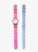Montre rose 2 bracelets interchangeables enfant fille SMAAC0001 / 21J7GF21MON099