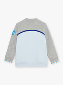 Teddy Jacquard gris et bleu FABELAGE / 23E3PG81GIL943
