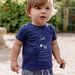T-shirt bleu nocturne avec animaux