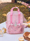 Sac à dos rose avec poche avant en tête de licorne paillettés Fille NICORNETTE / 25H4PFS1BES303