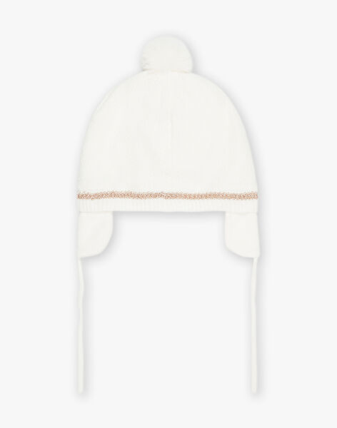 Bonnet blanc en tricot DRABROETTE / 22H4PFN2BON001