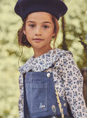 Salopette robe bleue en velours Fille NUCHASETTE / 25H2PFQ1CHS205