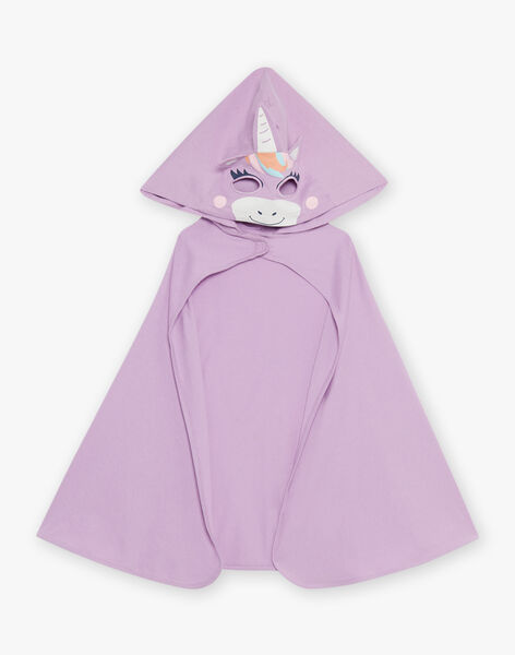 Pyjama deux pièces violet pâle en coton avec cape tête de licorne FLOPOETTE 3 / 23E5PF41PYT326