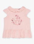 T-shirt blush à motif flamants rose FAWILLOW / 23E1BFQ1TEED300
