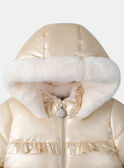 Doudoune cirée doré à capuche  LIOMETTE / 24H2PF82D3EA006