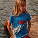 T-shirt bleu phosphorescent