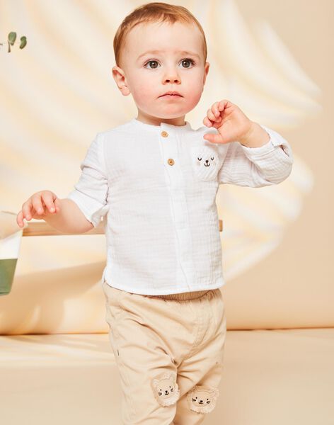 Chemise écru en gaze de coton FAGEORGE / 23E1BGD1CHM001